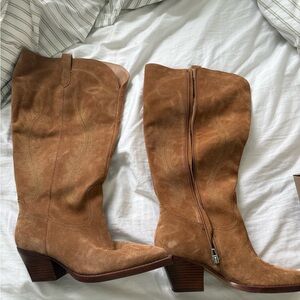 Dolce Vita Tan Suede Heeled Boots